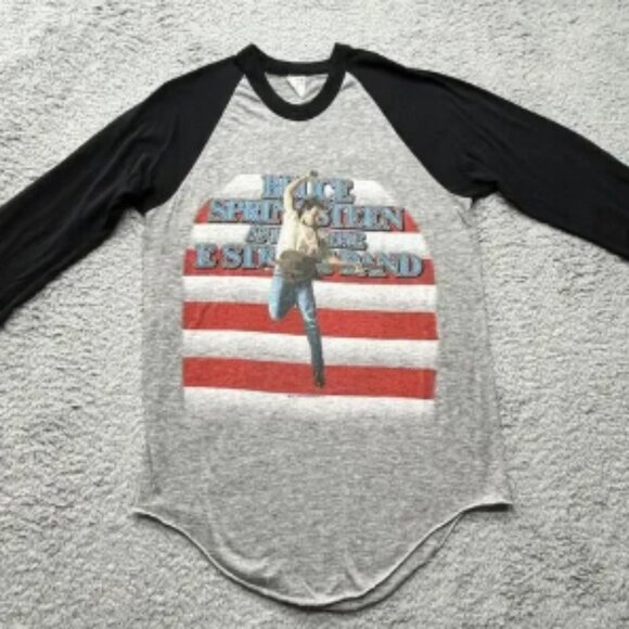 Bruce Springsteen Original 1984 Tour T-shirt Size M Vintage Born in USA Raglan - Picture 1 of 5